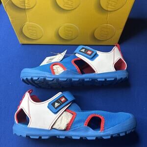 LEGO x adidas Captain Toey J 'Bright Blue Red' Size 6 GY5090 Sandals Boys New
